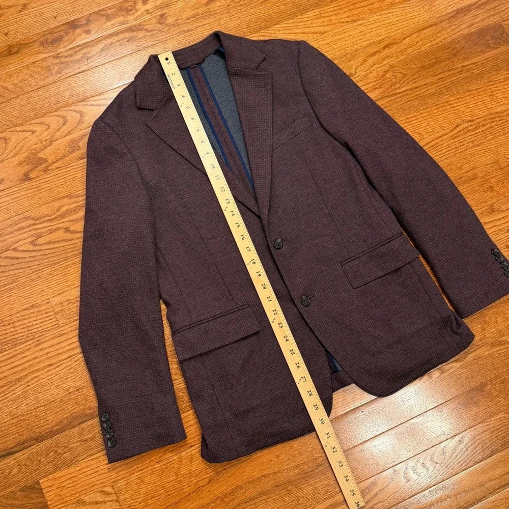 Bonobos Jetsetter Blazer 40R Burgundy Lanificio Fortex Unsturctured Tailored Fit
